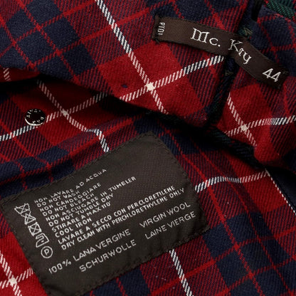 [Used] PT01 Mc.Kay Wool Check Casual Slacks Pants Green x Navy [Size 44] [GRN] [A/W] [Condition Rank A] [Men&