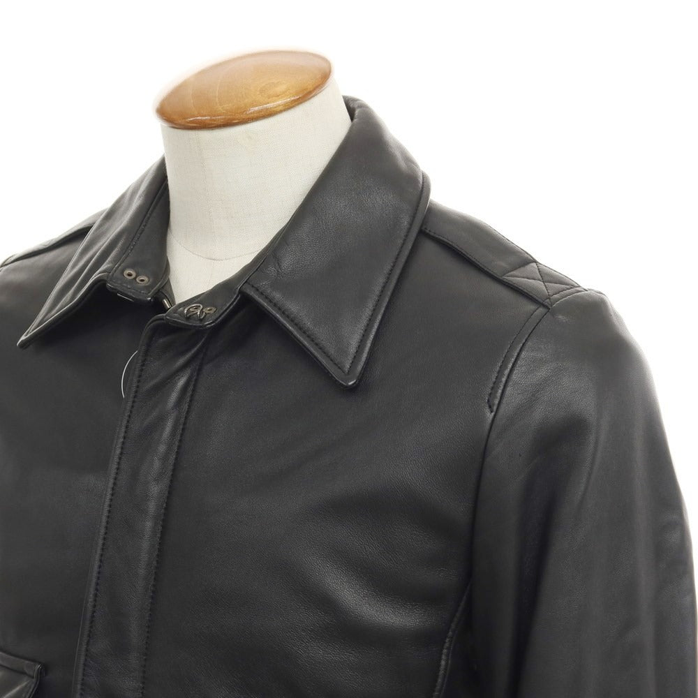 【中古】エーケーエム エイケイエム AKM B011 A-2 羊革 レザーブルゾン ブラック【サイズL】【BLK】【A/W】【状態ランクB】【メンズ】