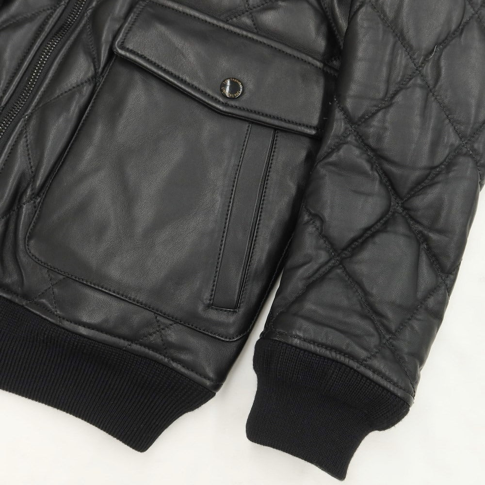 [Used] 1piu1uguale3 x DUVETICA Lamb leather mink fur down jacket blouson black [Size V] [BLK] [A/W] [Condition rank B] ​​[Men&