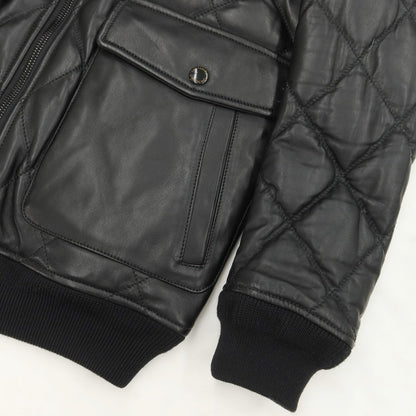 [Used] 1piu1uguale3 x DUVETICA Lamb leather mink fur down jacket blouson black [Size V] [BLK] [A/W] [Condition rank B] ​​[Men&