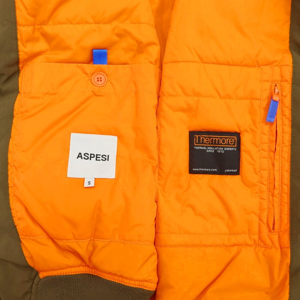[Used] ASPESI polyester nylon padded MA-1 military jacket, olive [Size S] [GRN] [A/W] [Condition Rank B] ​​[Men&