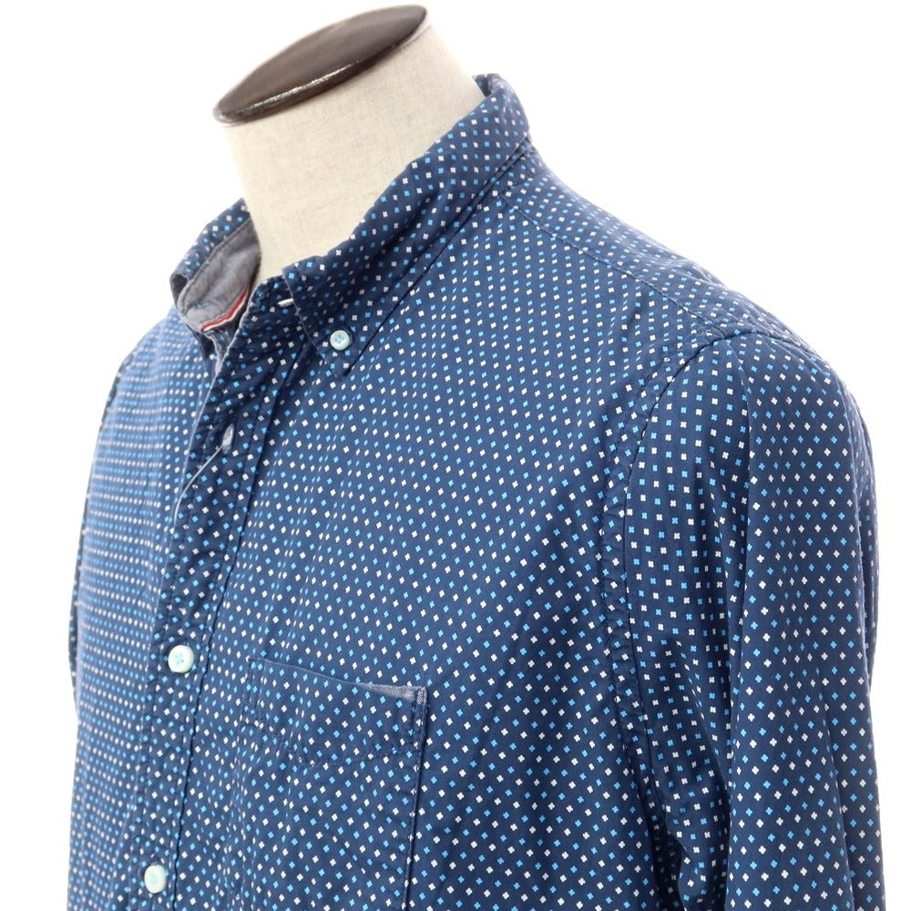 【中古】ビームスハート BEAMS HEART カジュアルシャツ
 ネイビーxライトブルーxホワイト【サイズXL】【NVY】【S/S/A/W】【状態ランクC】【メンズ】
【769485】 BPD