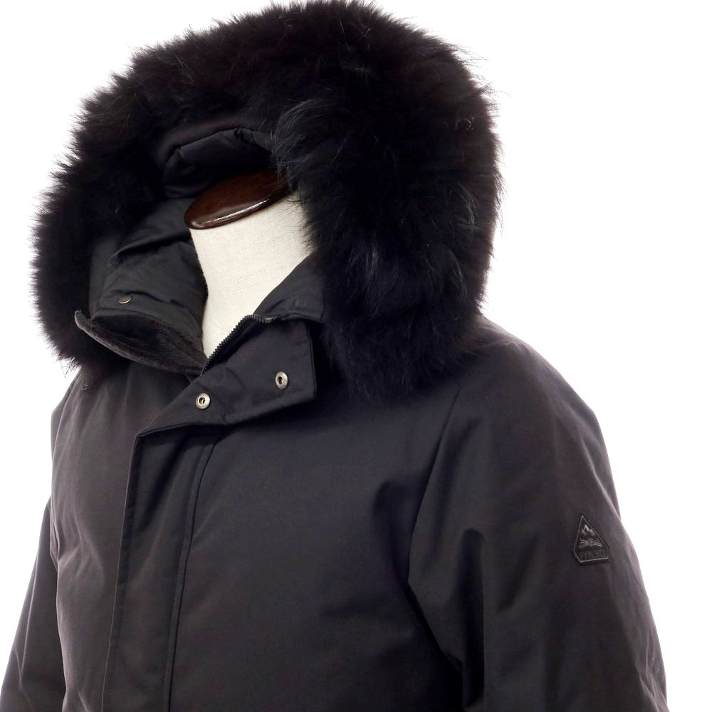 【中古】ピレネックス Pyrenex Annecy BEAMS別注 ナイロン ファーダウンコート ブラック【サイズL】【BLK】【A/W】【状態ランクB】【メンズ】【768989】