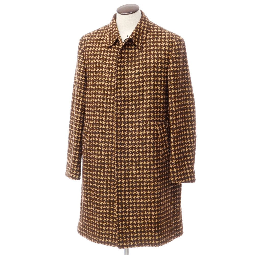 [Used] [Unused] T-JACKET Houndstooth patterned trench coat, beige x brown [Size L] [BRW] [A/W] [Condition Rank S] [Men&