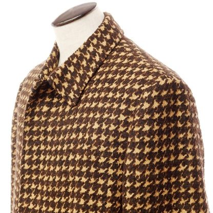 [Used] [Unused] T-JACKET Houndstooth patterned trench coat, beige x brown [Size L] [BRW] [A/W] [Condition Rank S] [Men&