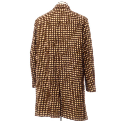 [Used] [Unused] T-JACKET Houndstooth patterned trench coat, beige x brown [Size L] [BRW] [A/W] [Condition Rank S] [Men&