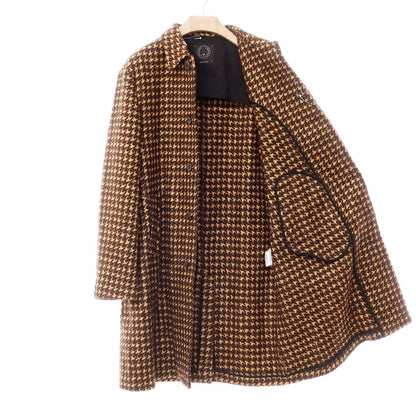 [Used] [Unused] T-JACKET Houndstooth patterned trench coat, beige x brown [Size L] [BRW] [A/W] [Condition Rank S] [Men&