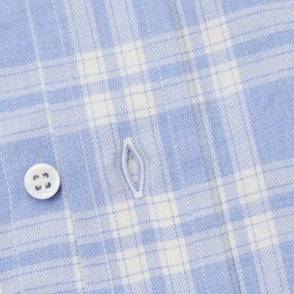 [Used] ORIAN Cotton Check Button-down Casual Shirt Light Blue x White [Size M] [BLU] [A/W] [Condition Rank B] ​​[Men&