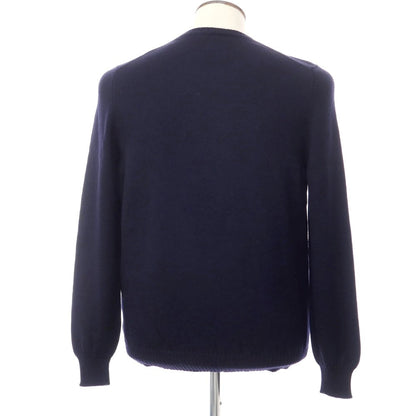 【中古】グランサッソ GRAN SASSO ハイゲージウール クルーネックニット ネイビー【サイズ52】【NVY】【A/W】【状態ランクB】【メンズ】【769090】