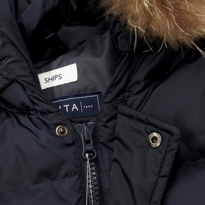 [Used] SHIPS nylon fur down jacket, navy [Size M] [NVY] [A/W] [Condition Rank C] [Men&