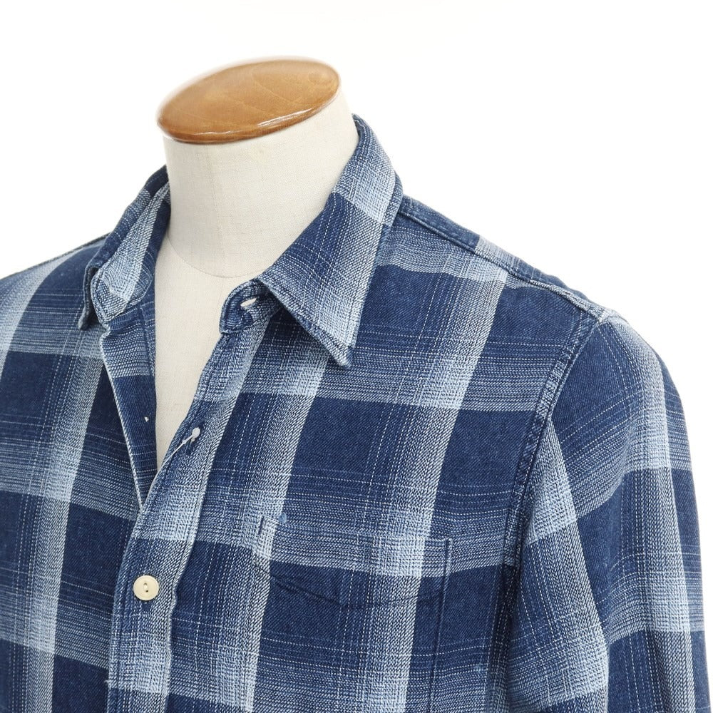 【中古】レミレリーフ REMI RELIEF カジュアルシャツ
 ネイビーxライトブルー【サイズM】【NVY】【S/S/A/W】【状態ランクB】【メンズ】
【769485】 BPD