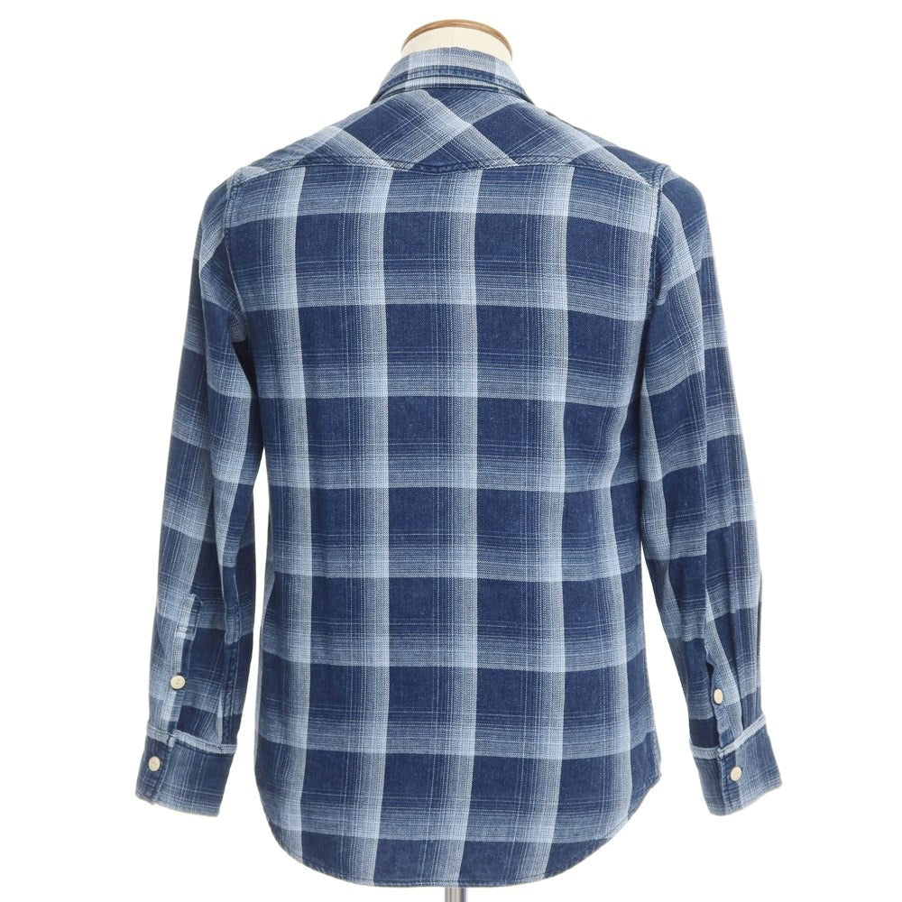【中古】レミレリーフ REMI RELIEF カジュアルシャツ
 ネイビーxライトブルー【サイズM】【NVY】【S/S/A/W】【状態ランクB】【メンズ】
【769485】 BPD