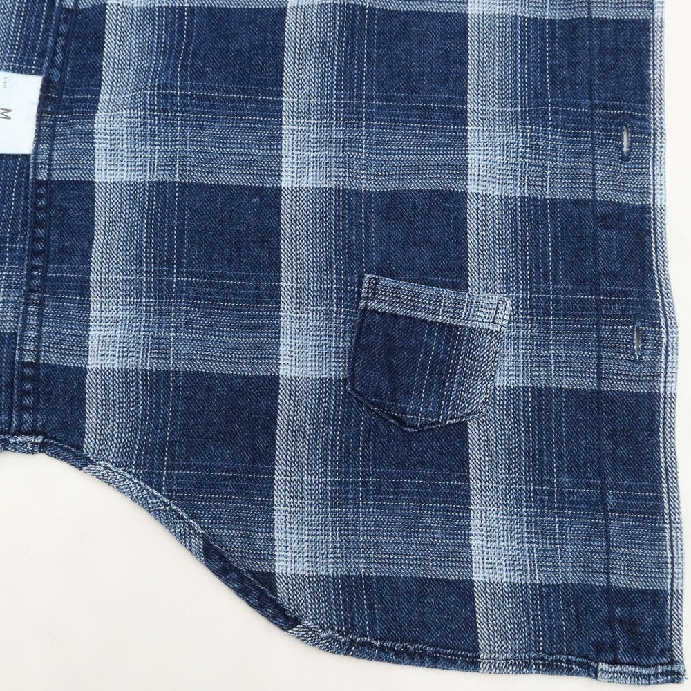 【中古】レミレリーフ REMI RELIEF カジュアルシャツ
 ネイビーxライトブルー【サイズM】【NVY】【S/S/A/W】【状態ランクB】【メンズ】
【769485】 BPD
