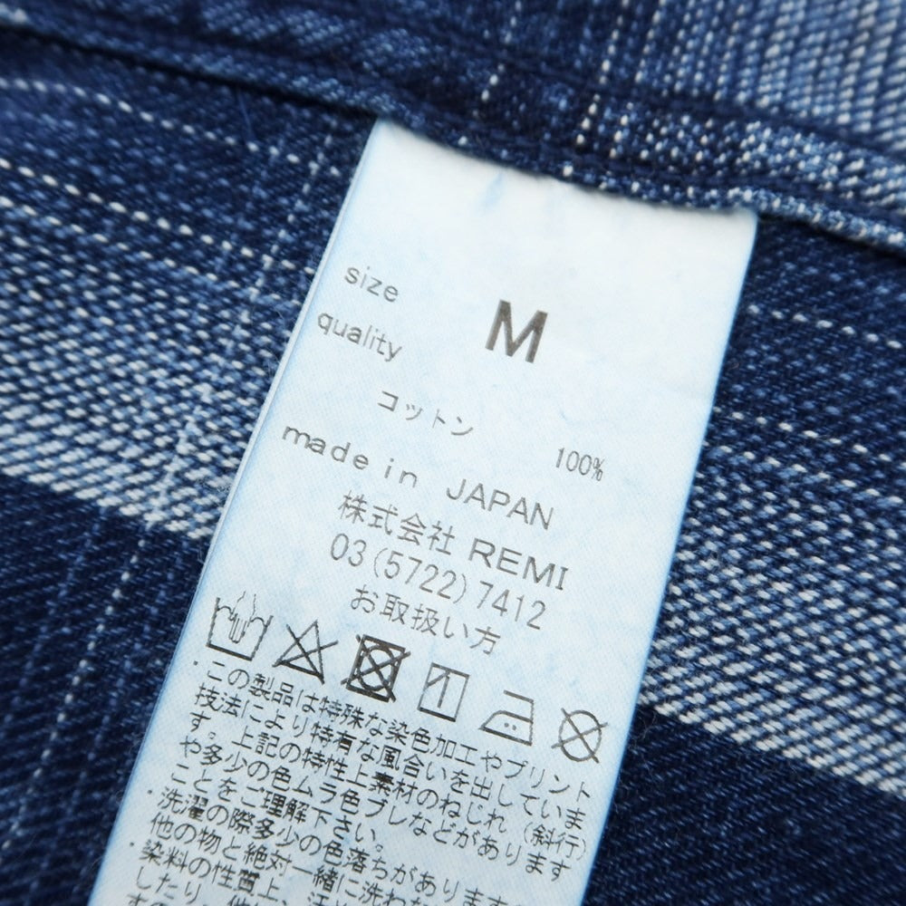 【中古】レミレリーフ REMI RELIEF カジュアルシャツ
 ネイビーxライトブルー【サイズM】【NVY】【S/S/A/W】【状態ランクB】【メンズ】
【769485】 BPD