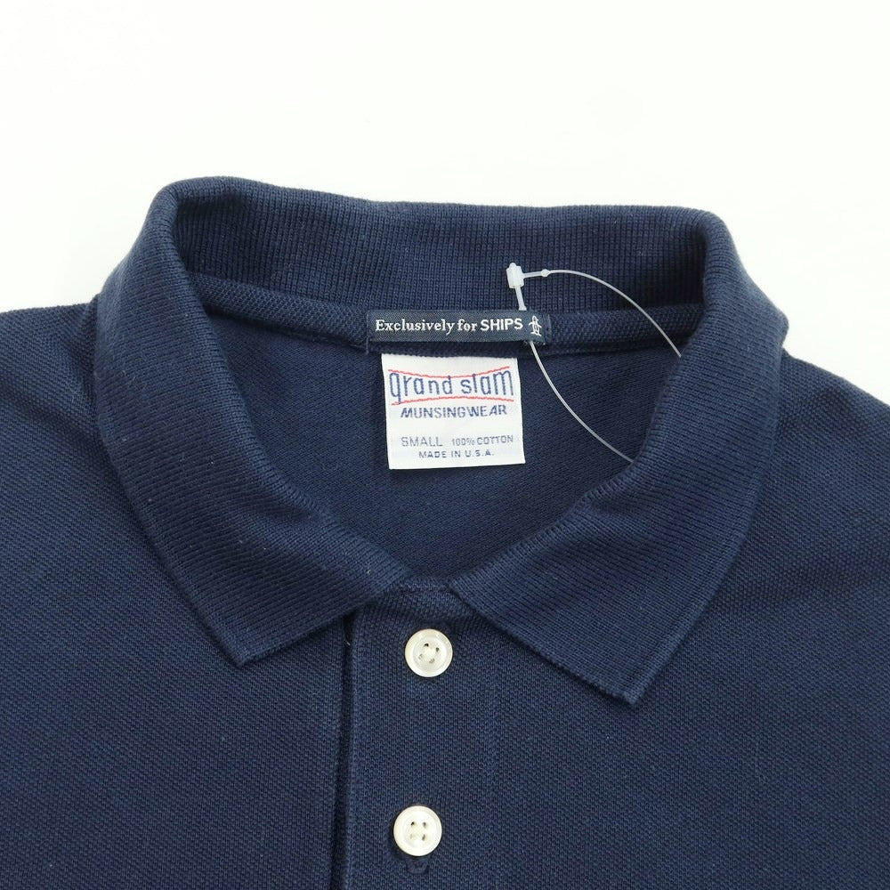 [Used] Munsingwear Cotton Pique Short Sleeve Polo Shirt Navy [Size SMALL] [NVY] [S/S] [Condition Rank C] [Men&