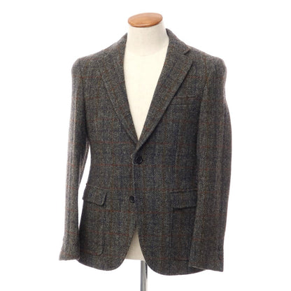 [Used] NEWYORKER Harris Tweed Wool Check 2B Tailored Jacket Dark Gray x Navy [Size 46] [GRY] [A/W] [Condition Rank B] ​​[Men&