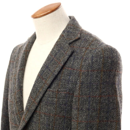 [Used] NEWYORKER Harris Tweed Wool Check 2B Tailored Jacket Dark Gray x Navy [Size 46] [GRY] [A/W] [Condition Rank B] ​​[Men&