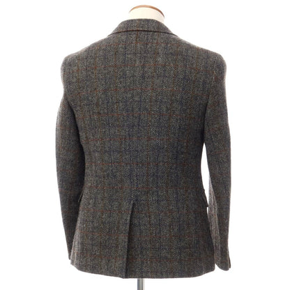 [Used] NEWYORKER Harris Tweed Wool Check 2B Tailored Jacket Dark Gray x Navy [Size 46] [GRY] [A/W] [Condition Rank B] ​​[Men&