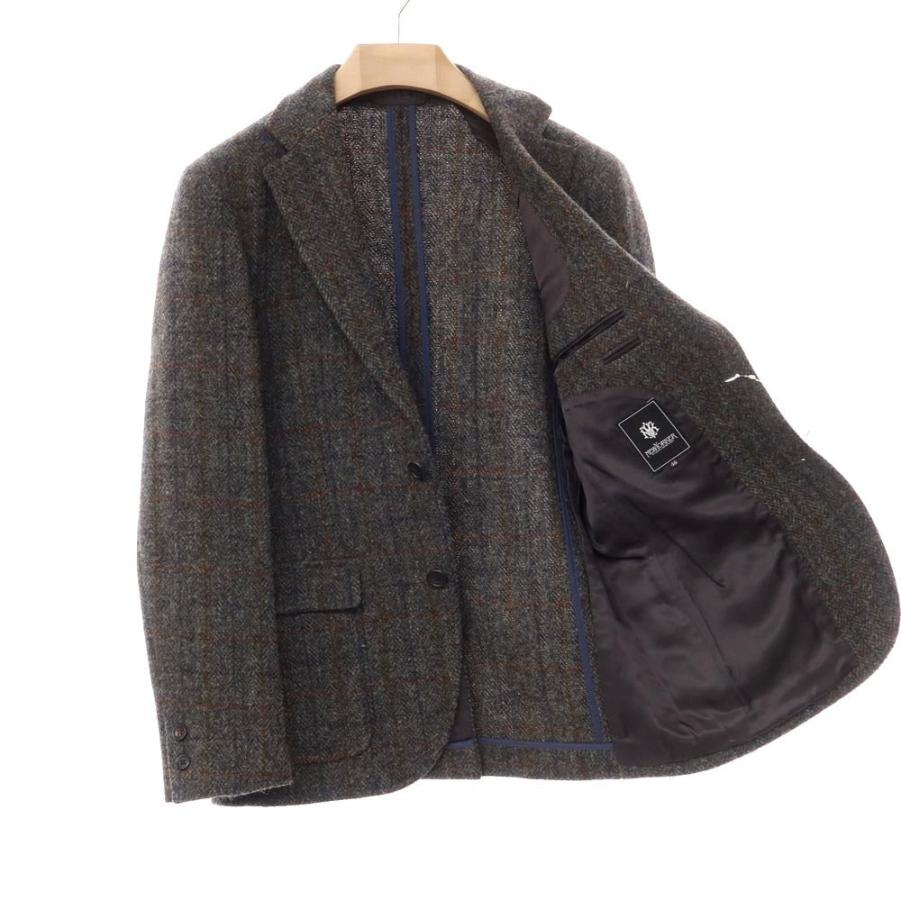 [Used] NEWYORKER Harris Tweed Wool Check 2B Tailored Jacket Dark Gray x Navy [Size 46] [GRY] [A/W] [Condition Rank B] ​​[Men&