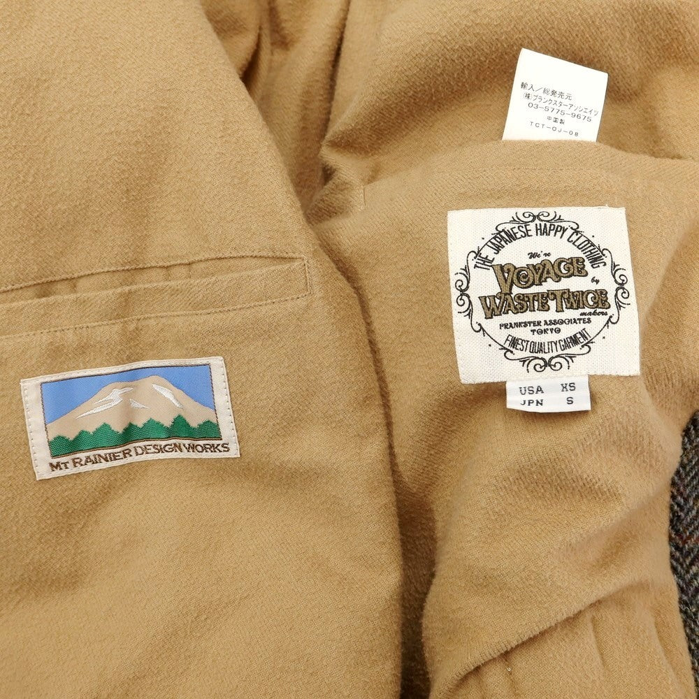 [Used] Mt RAINIER DESIGN Harris Tweed Duffle Coat Olive Gray x Navy [Size S] [GRY] [A/W] [Condition Rank C] [Men&