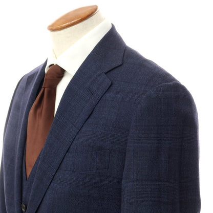 [Used] SHIPS Wool Check 3-Piece 2B Set-Up Suit Navy [Size 46] [NVY] [A/W] [Condition Rank C] [Men&