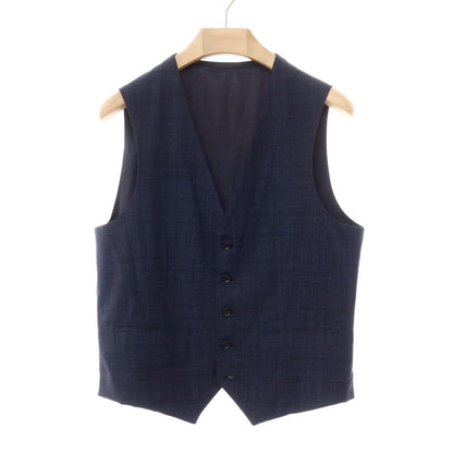 [Used] SHIPS Wool Check 3-Piece 2B Set-Up Suit Navy [Size 46] [NVY] [A/W] [Condition Rank C] [Men&