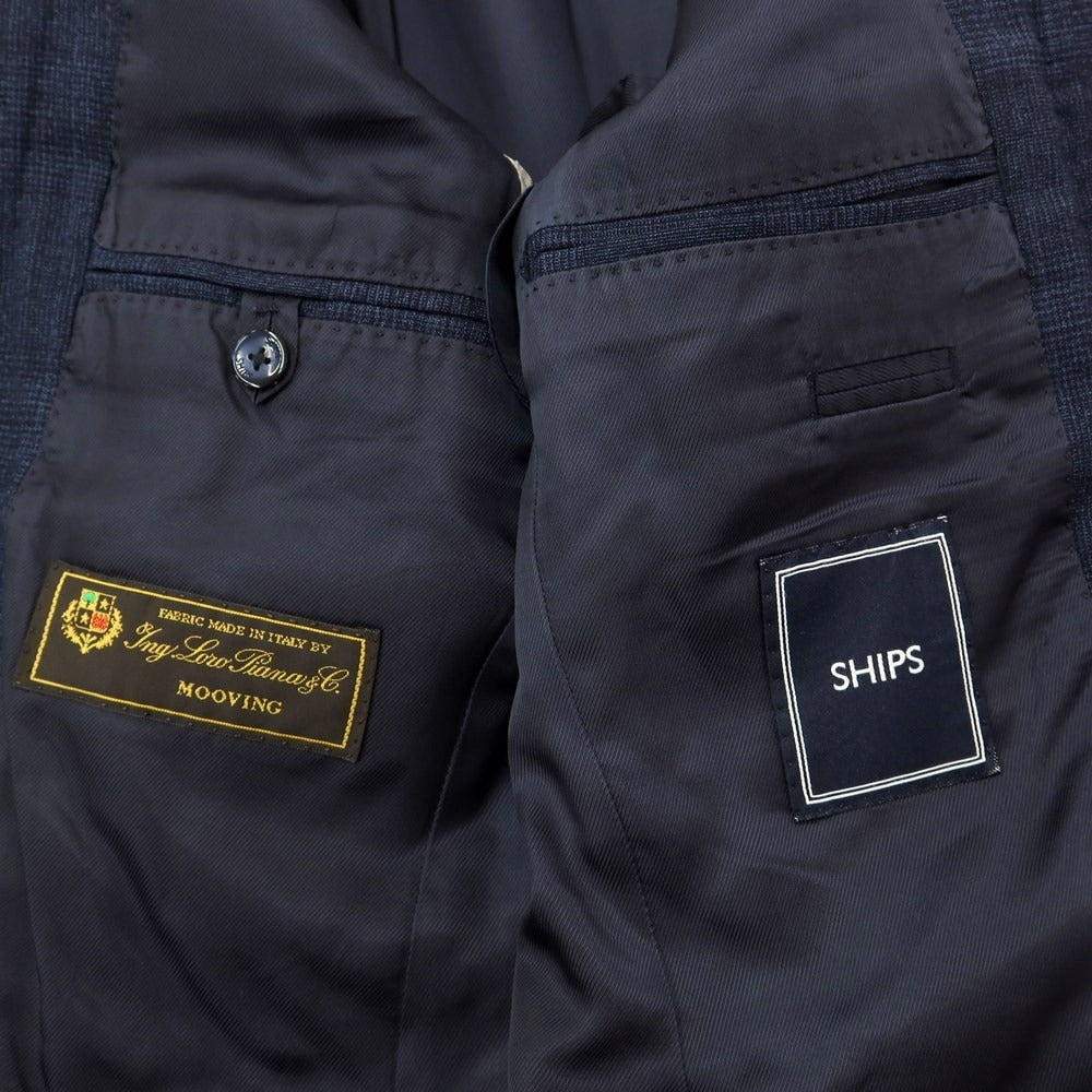 [Used] SHIPS Wool Check 3-Piece 2B Set-Up Suit Navy [Size 46] [NVY] [A/W] [Condition Rank C] [Men&
