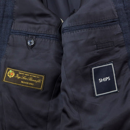 [Used] SHIPS Wool Check 3-Piece 2B Set-Up Suit Navy [Size 46] [NVY] [A/W] [Condition Rank C] [Men&