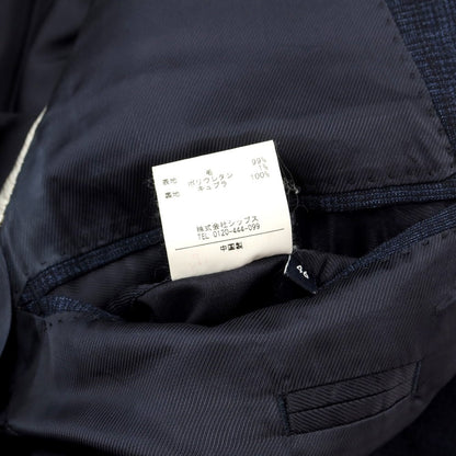 [Used] SHIPS Wool Check 3-Piece 2B Set-Up Suit Navy [Size 46] [NVY] [A/W] [Condition Rank C] [Men&