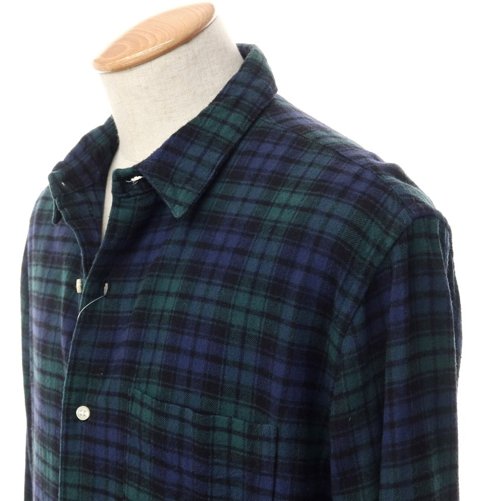 [Used] SHIPS Cotton Check Casual Shirt Navy x Green [Size S] [NVY] [A/W] [Condition Rank C] [Men&