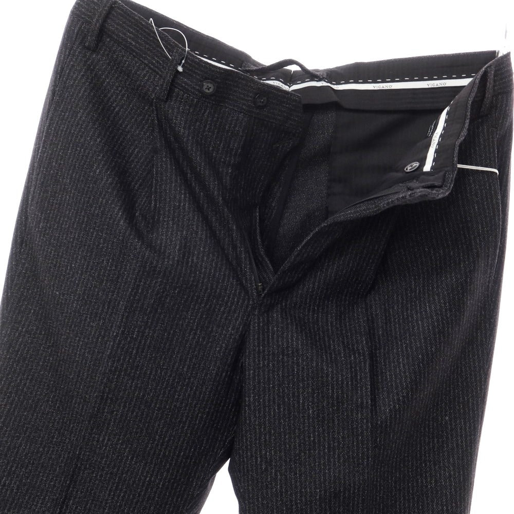 [Used] VIGANO nylon wool polyester casual slacks pants black x gray [size 48] [BLK] [A/W] [Condition rank A] [Men&