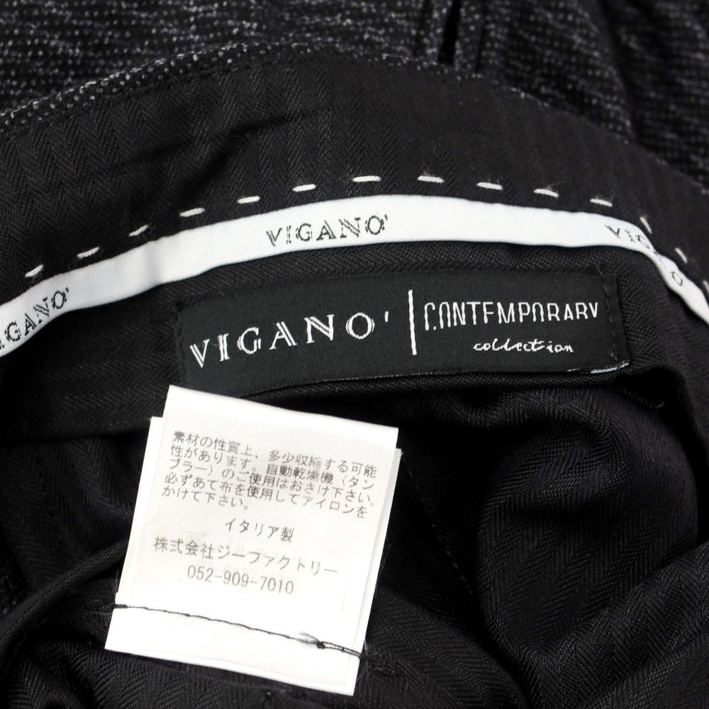 [Used] VIGANO nylon wool polyester casual slacks pants black x gray [size 48] [BLK] [A/W] [Condition rank A] [Men&