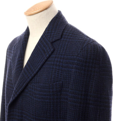 [Used] Raffaele Caruso Wool Nylon Glen Check Chesterfield Coat Navy [Size 42] [NVY] [A/W] [Condition Rank B] ​​[Men&