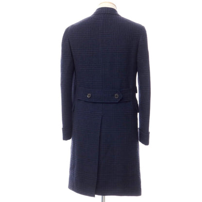 [Used] Raffaele Caruso Wool Nylon Glen Check Chesterfield Coat Navy [Size 42] [NVY] [A/W] [Condition Rank B] ​​[Men&