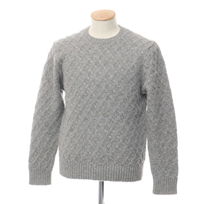 [Used] CIRCOLO 1901 Mid-gauge wool crew neck knit, grey [Size M] [GRY] [A/W] [Condition C] [Men&