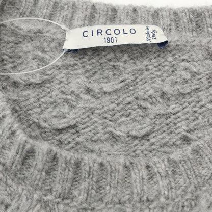 [Used] CIRCOLO 1901 Mid-gauge wool crew neck knit, grey [Size M] [GRY] [A/W] [Condition C] [Men&