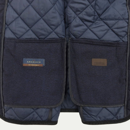 [Used] UNIVERSAL LANGUAGE Wool padded quilted jacket blouson navy [Size M] [NVY] [A/W] [Condition Rank C] [Men&