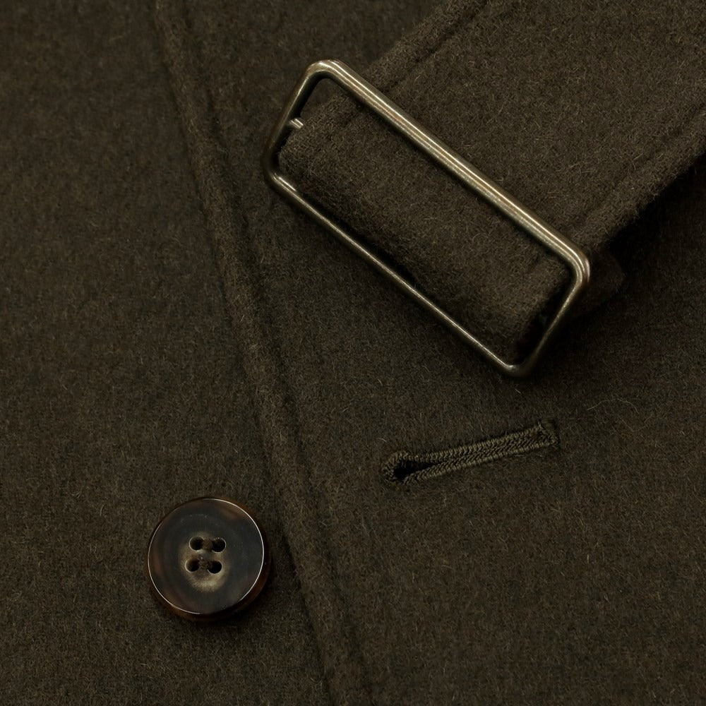 [Used] S Wool Rayon Oversized Double Breasted Coat Olive [Size 1] [GRN] [A/W] [Condition Rank B] ​​[Men&