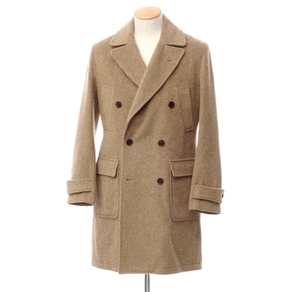 【中古】ワックスロンドン WAX LONDON ウールポリエステル ダブルブレストコート ライトブラウン【サイズS】【BRW】【A/W】【状態ランクB】【メンズ】【768987】