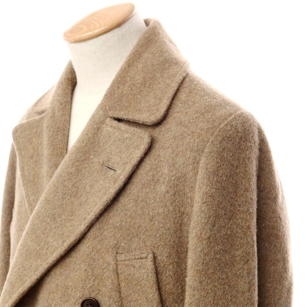【中古】ワックスロンドン WAX LONDON ウールポリエステル ダブルブレストコート ライトブラウン【サイズS】【BRW】【A/W】【状態ランクB】【メンズ】【768987】