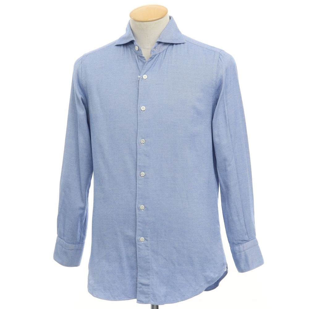 [Used] Finamore horizontal collar flannel shirt, light blue [size 38] [BLU] [A/W] [Condition rank C] [Men&