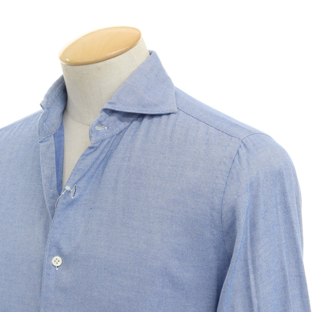 [Used] Finamore horizontal collar flannel shirt, light blue [size 38] [BLU] [A/W] [Condition rank C] [Men&