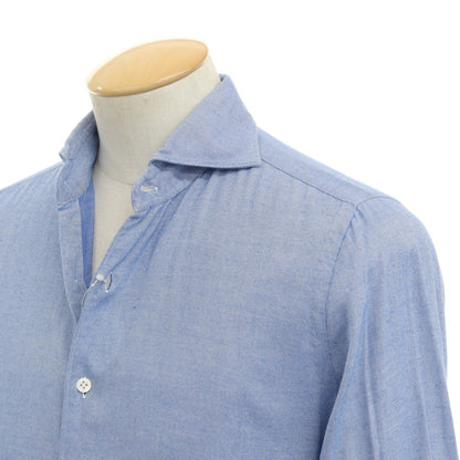 [Used] Finamore horizontal collar flannel shirt, light blue [size 38] [BLU] [A/W] [Condition rank C] [Men&