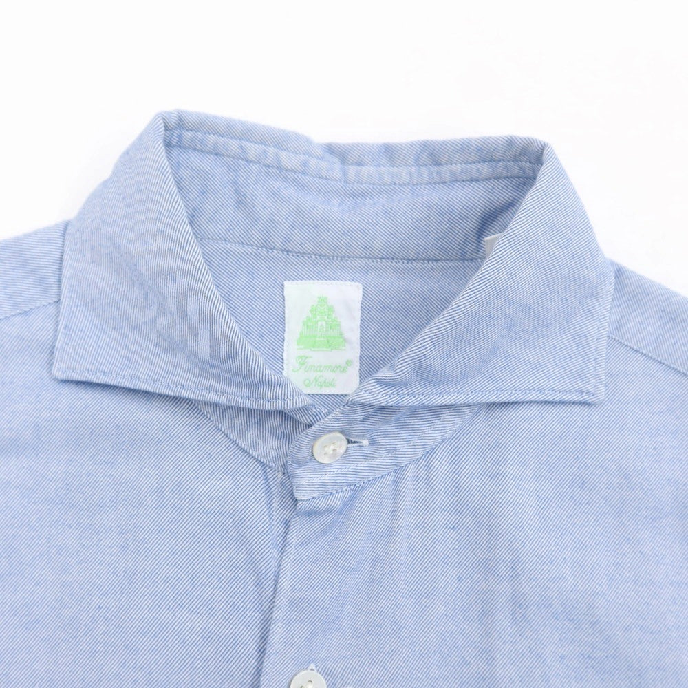 [Used] Finamore horizontal collar flannel shirt, light blue [size 38] [BLU] [A/W] [Condition rank C] [Men&