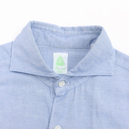 [Used] Finamore horizontal collar flannel shirt, light blue [size 38] [BLU] [A/W] [Condition rank C] [Men&