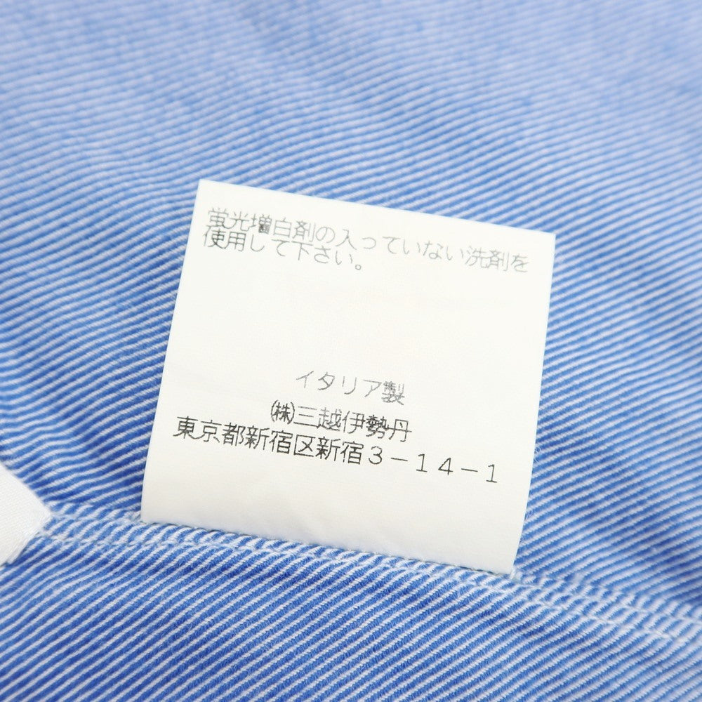 [Used] Finamore horizontal collar flannel shirt, light blue [size 38] [BLU] [A/W] [Condition rank C] [Men&