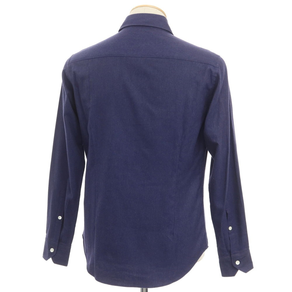 [Used] EDIFICE Cotton Horizontal Collar Shirt Navy [Size 44] [NVY] [A/W] [Condition Rank B] ​​[Men&