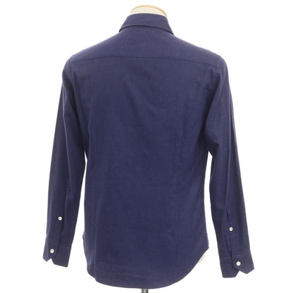 [Used] EDIFICE Cotton Horizontal Collar Shirt Navy [Size 44] [NVY] [A/W] [Condition Rank B] ​​[Men&