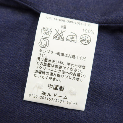 [Used] EDIFICE Cotton Horizontal Collar Shirt Navy [Size 44] [NVY] [A/W] [Condition Rank B] ​​[Men&