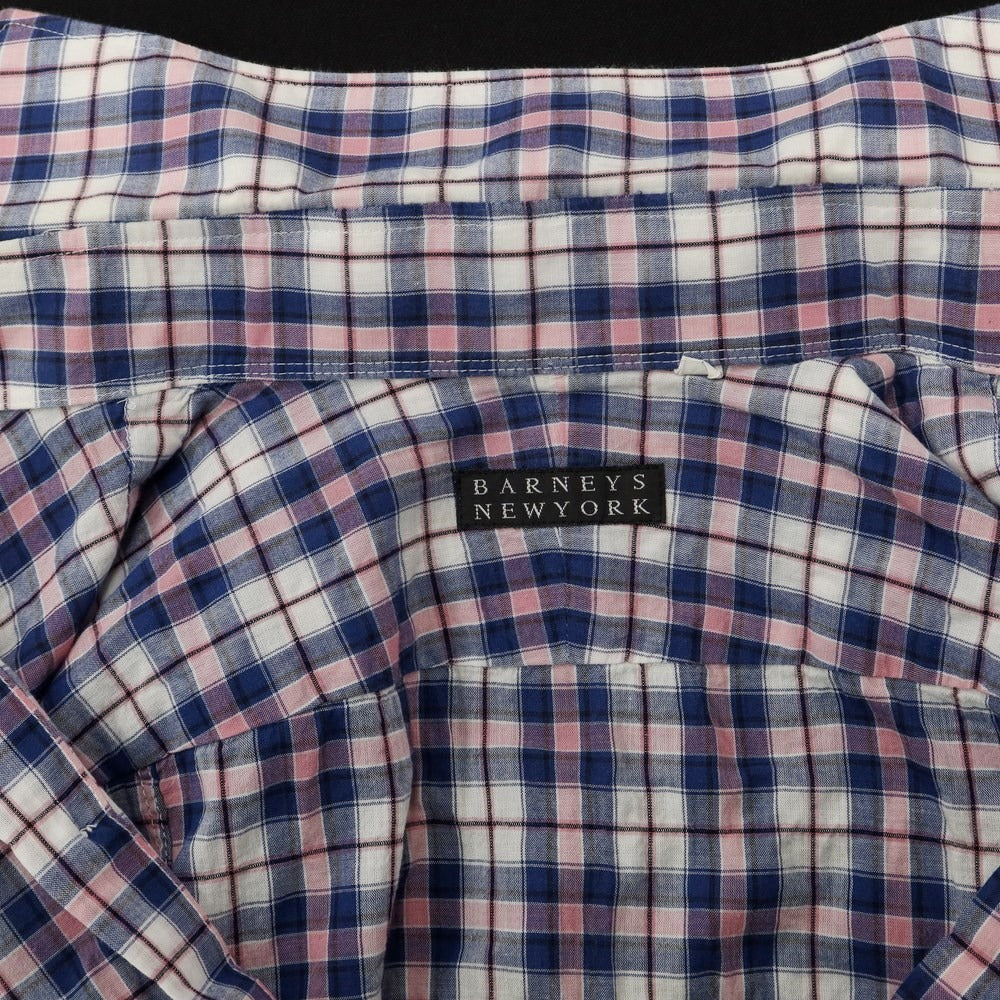 [Used] Barneys New York BARNEYS NEWYORK Cotton Check Horizontal Collar Casual Shirt Navy x Pink x White [Size M] [NVY] [S/S/A/W] [Condition Rank C] [Men&